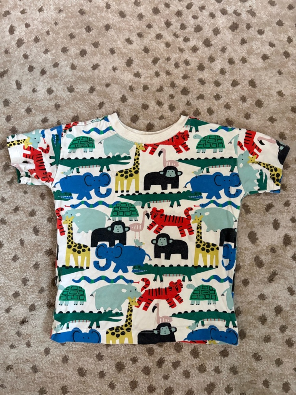 Hanna Andersson Multicolor Safari Animal Print Tee